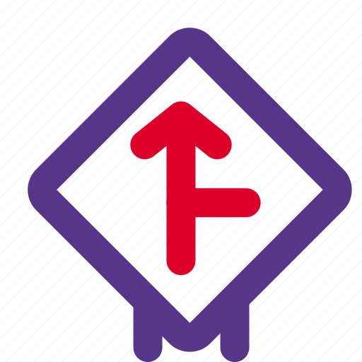 Side, road, pictogram, traffic, sign icon - Download on Iconfinder