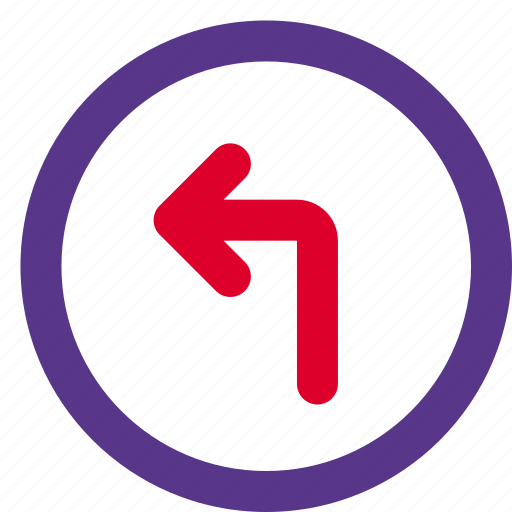 Turn, left, pictogram, traffic, direction, sign icon - Download on Iconfinder