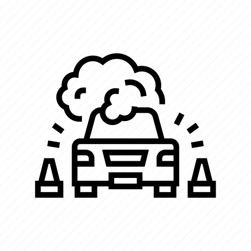 Broken, car, transport, accident, human, crossing, crosswalk icon - Download on Iconfinder