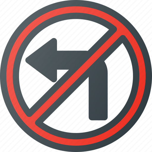 Atention, left, no, road, sign, traffic icon - Download on Iconfinder