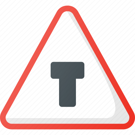 Atention, intersection, road, sign, t, traffic icon - Download on Iconfinder