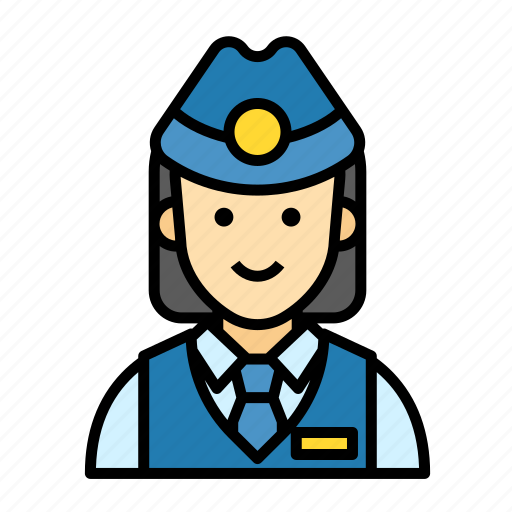 Conductor, user, public transport, worker, train, subway, woman icon - Download on Iconfinder