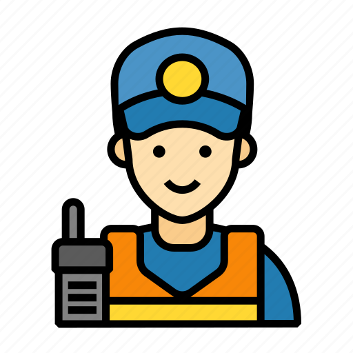 Public transport, worker, train, subway, man, guard, station icon - Download on Iconfinder