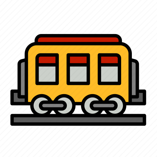 Train, transportation, public transport, railway, wagon, truck, container icon - Download on Iconfinder