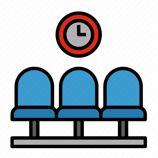 Lounge, airport, waiting room, seats, chairs, train station, transportation icon - Download on Iconfinder