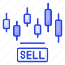 sell, stock, trading, investment, candlestick, chart, market