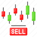 sell, stock, trading, investment, candlestick, chart, market