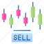 sell, stock, trading, investment, candlestick, chart, market 