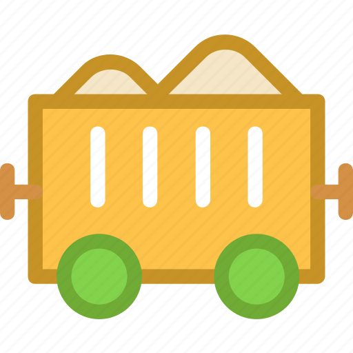 Coal mine trolley, gold mine, mine cart, mine chariot, mining cart icon - Download on Iconfinder