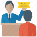 ticket booth, ticket counter, ticket office, ticket selling, ticket window, ticketing