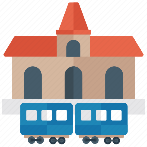 Platform, railway station, terminal, train station, waiting place icon - Download on Iconfinder