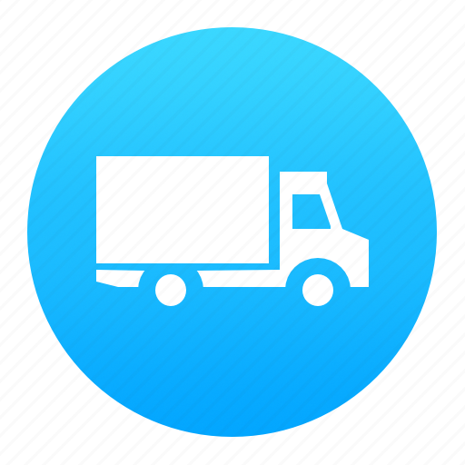 Blue, lorry, truck, van, delivery, logistics, package icon - Download on Iconfinder