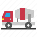 cement, concrete, mixer, transport, truck