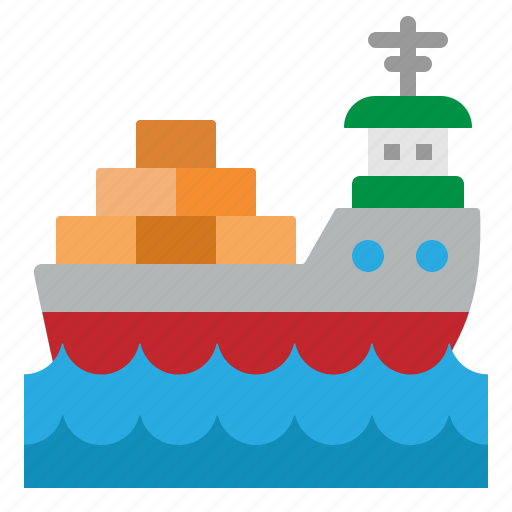 Boat, cargo, ship, shipping, transport icon - Download on Iconfinder