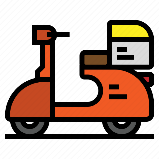 Delivery, fast, food, motorcycle, scooter icon - Download on Iconfinder