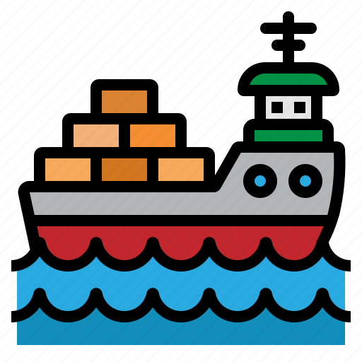 Boat, cargo, ship, shipping, transport icon - Download on Iconfinder