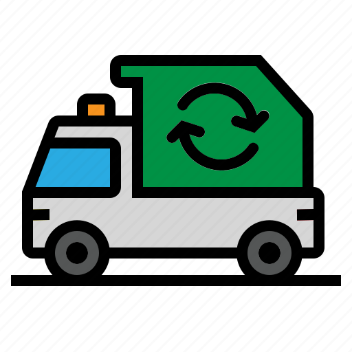 Garbage, recycle, trash, truck, vehicle icon - Download on Iconfinder