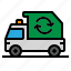 garbage, recycle, trash, truck, vehicle 
