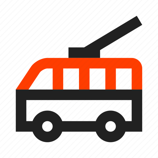 Electric, public, transport, transportation, trolleybus, vehicle icon - Download on Iconfinder