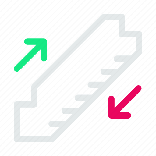 Arrow, climbing, escalator, sign, stair, stairs, walking icon - Download on Iconfinder