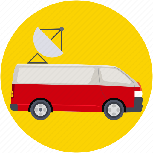 Auto, broadcasting, dish, journalism, media vehicle icon - Download on Iconfinder