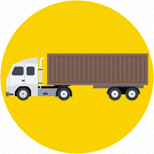 Cargo truck, commercial delivery, lorry, semi truck, transport icon - Download on Iconfinder