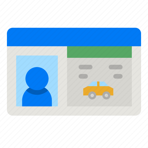 Driver, license, car, id icon - Download on Iconfinder