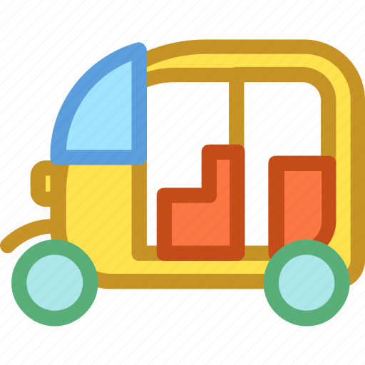 Auto rickshaw, rickshaw, transport, travel icon - Download on Iconfinder