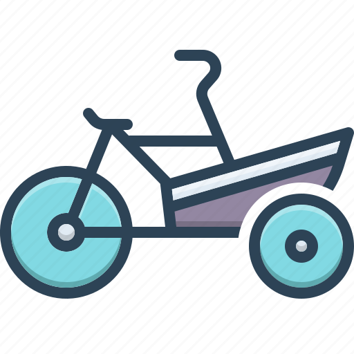 Cargo bike, rickshaw, tricycle, bakfiets, transport, bicycle, carrier cycle icon - Download on Iconfinder