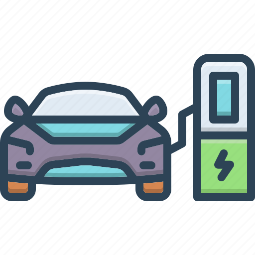Electric car, electric, car, charging point, hybrid, battery, eco friendly icon - Download on Iconfinder