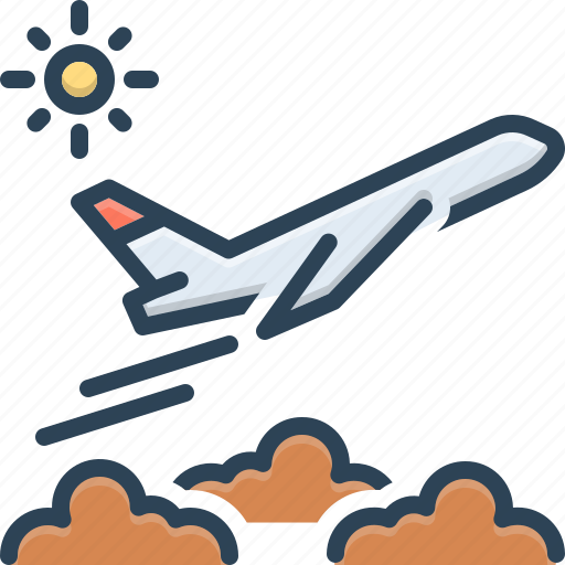 Flight, plane, take off, aircraft, freight, air transport, aviation icon - Download on Iconfinder