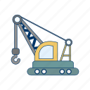 construction, crane, machine 