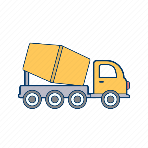 Concrete mixer, construction, truck icon - Download on Iconfinder