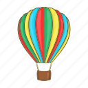 aerostat, air, balloon, cartoon, flight, sky, travel