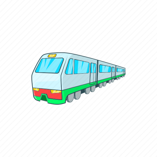 Cartoon, modern, railway, train, transportation, wagon icon - Download on Iconfinder