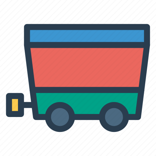 Cargo, deliver, logistic, train, transport, travel, trolly icon - Download on Iconfinder