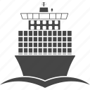boat, cargo, container, ocean, ship, shipping, transportation