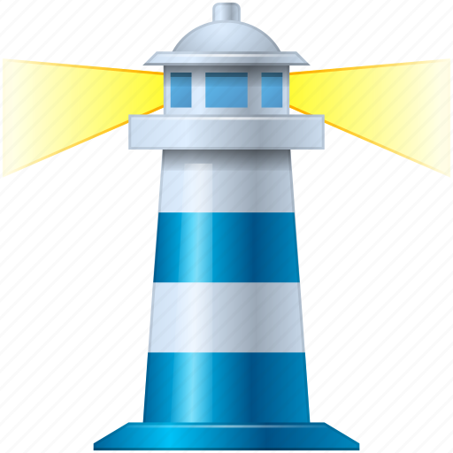 Blue, lighthouse, control, light, marine, goal, house icon - Download on Iconfinder