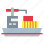 boat, containers, logistics, ship 