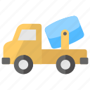 cement mixer, construction equipment, construction vehicle, industrial transport, truck