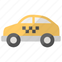 automobile, cab, taxi car, taxicab, transport