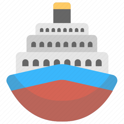 Luxury cruise ship, sea freight, ship, water vessel, watercraft icon - Download on Iconfinder
