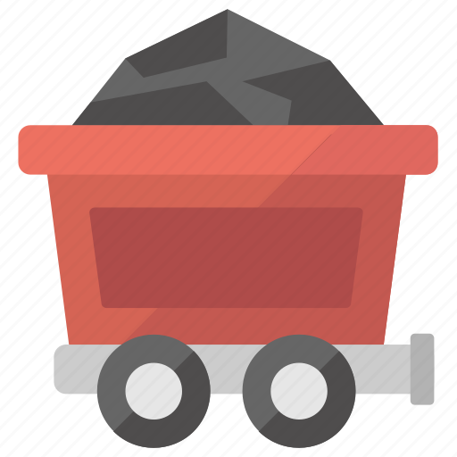 Coal cart, coal transport, coal truck, manual vehicle, mining cart icon - Download on Iconfinder