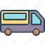 automobile, bus, mini bus, pickup, pickup van, transport, van 