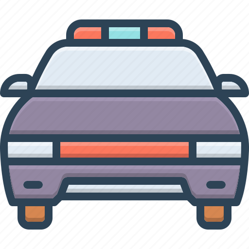 Cop, detective, patrolling, police, police car, surveillance, transportation icon - Download on Iconfinder