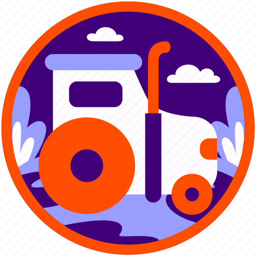 Farmer, technology, tractor, transport, transportation, travel, trip icon - Download on Iconfinder