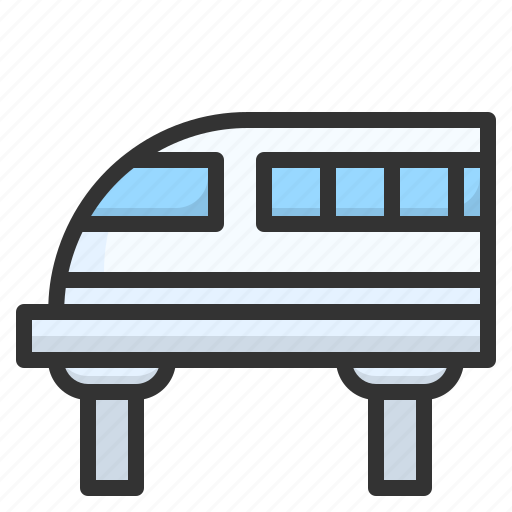 Public, railway, skytrain, subway, train, transport, transportation icon - Download on Iconfinder