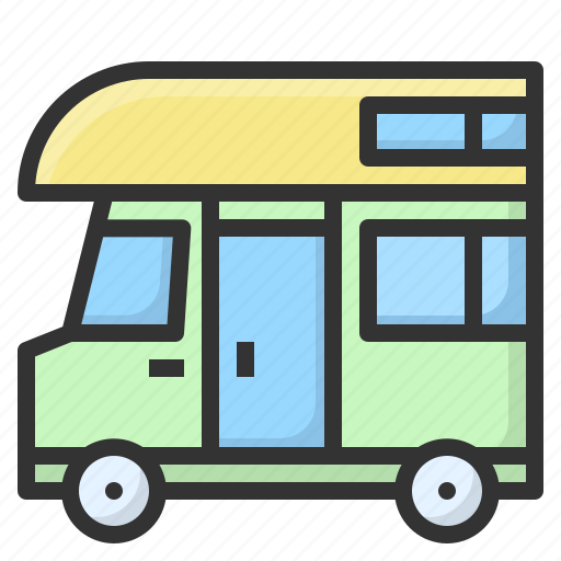 Camper, camping, car, transportation, travel, van, vehicle icon - Download on Iconfinder