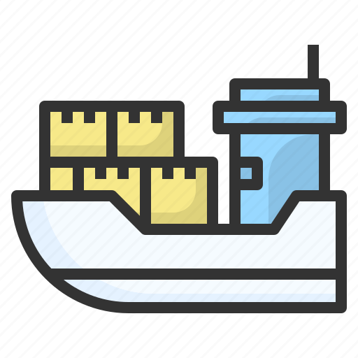 Boat, cargo, containers, delivery, ship, shipping, transportation icon - Download on Iconfinder