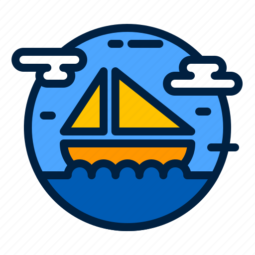 Sailing, transportation, travel, transport, sailboat, boat icon - Download on Iconfinder